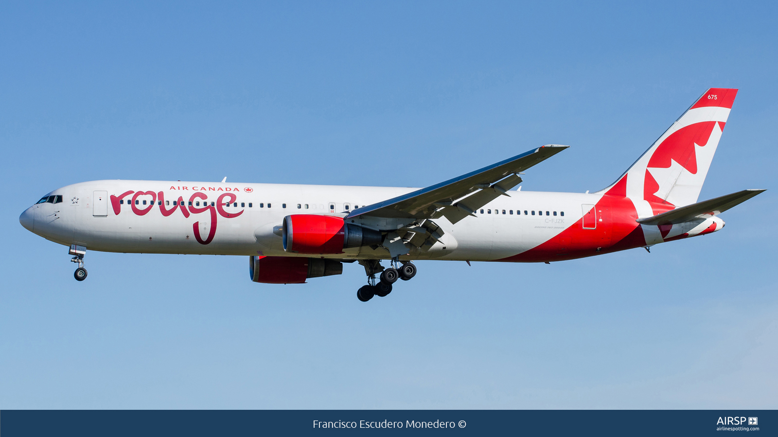 Air Canada Rouge  Boeing 767-300  C-FJZK