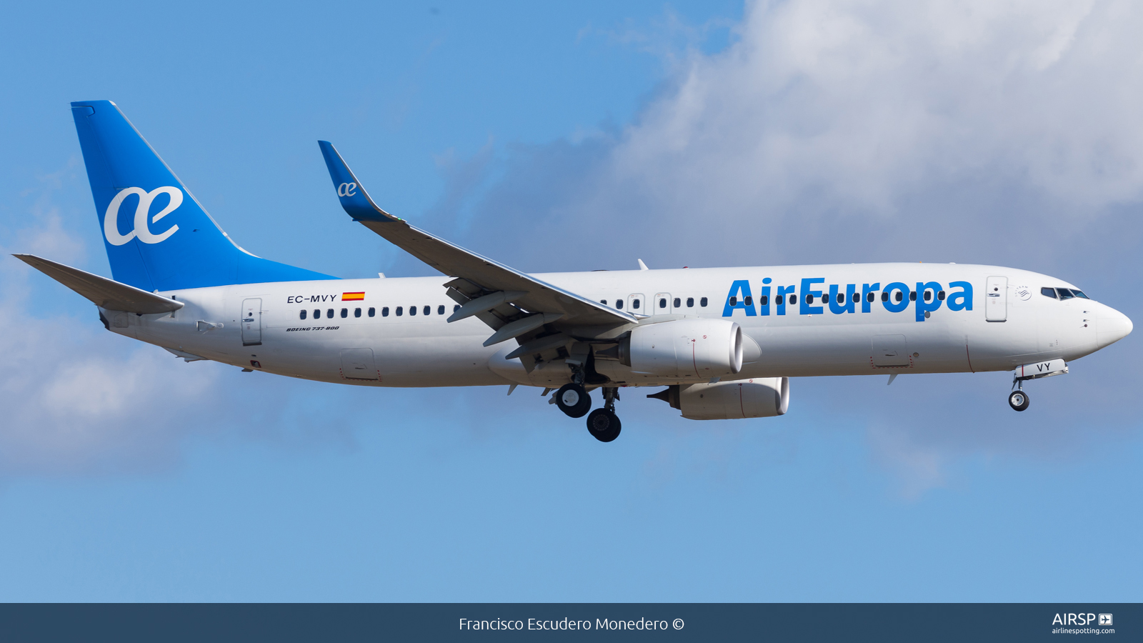 Air Europa  Boeing 737-800  EC-MVY