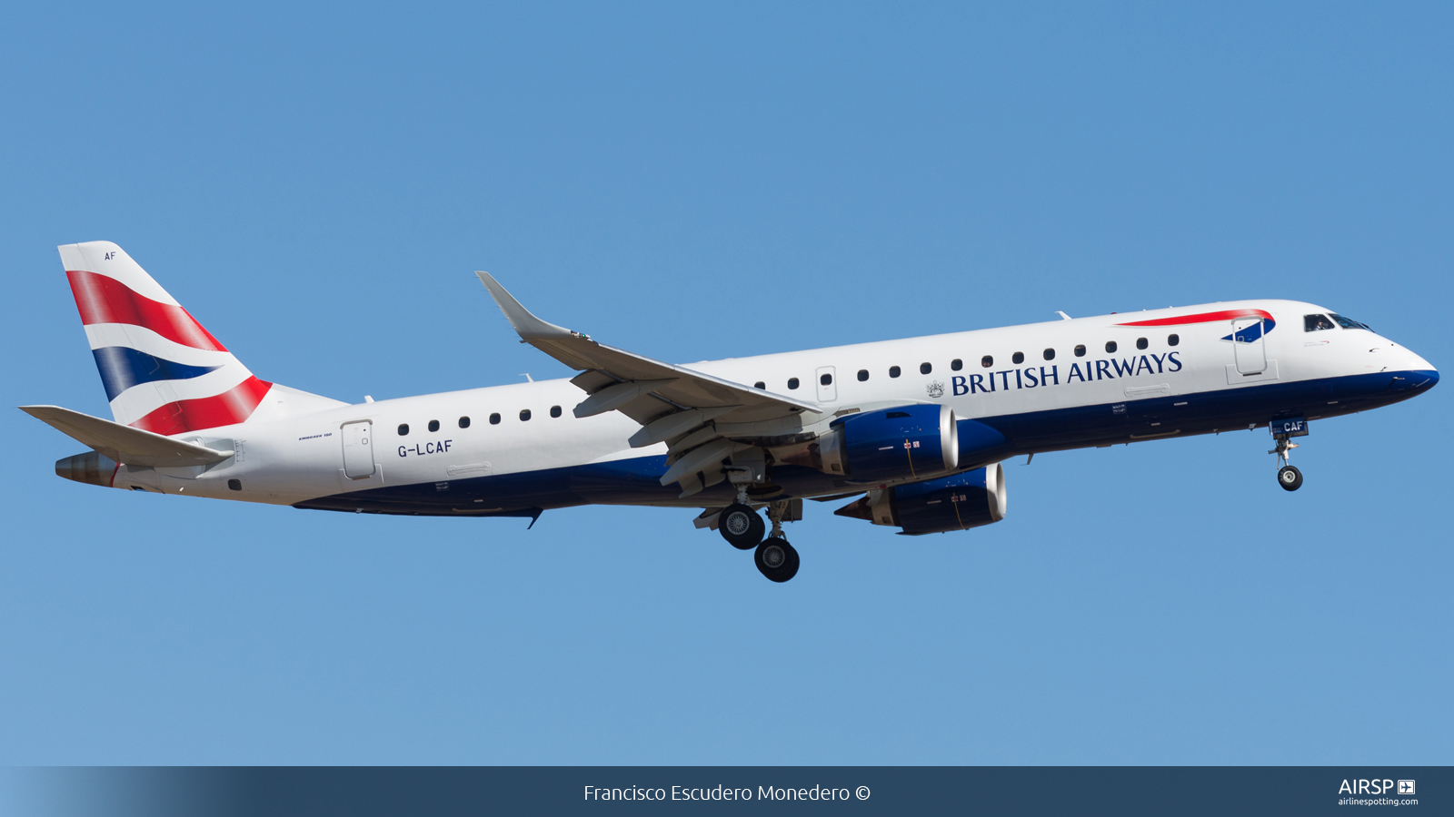 British Airways Cityflyer  Embraer E190  G-LCAF
