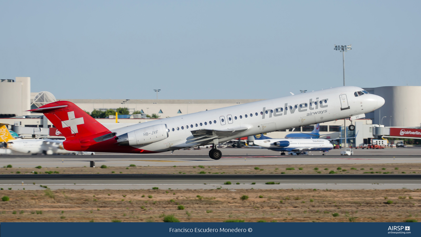 Helvetic Airways  Fokker F-100  HB-JVF