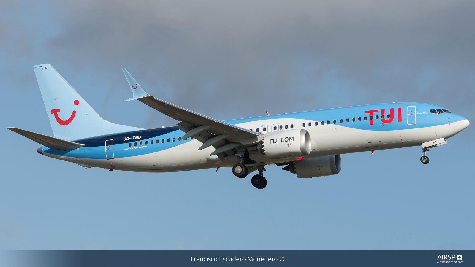 Tui Airways  Boeing 737 Max 8  OO-TMB